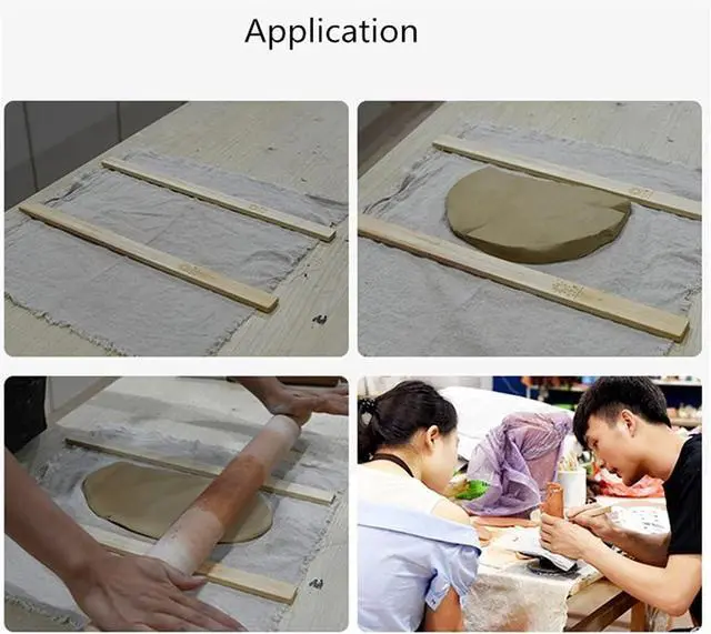 Alt view image 4 of 7 - Pottery Special Linen Hessian Cotton Linen Tablecloth Pottery Clay Printing Texture Clay Sculpture Tool (1 pc)