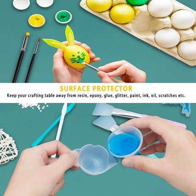 Alt view image 4 of 5 - Extra Large Silicone Mat 23.6 x 15.7 inches, Silicone Crafts Sheet, Casting Molds Mat, Countertop Protector, Placemat Table Mat Desk Saver Pad, Nonstick Nonskid, Black Green