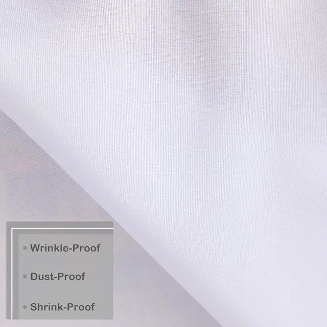 Alt view image 5 of 7 - Small Square Solid White Tablecloth 24 x 24 Inch