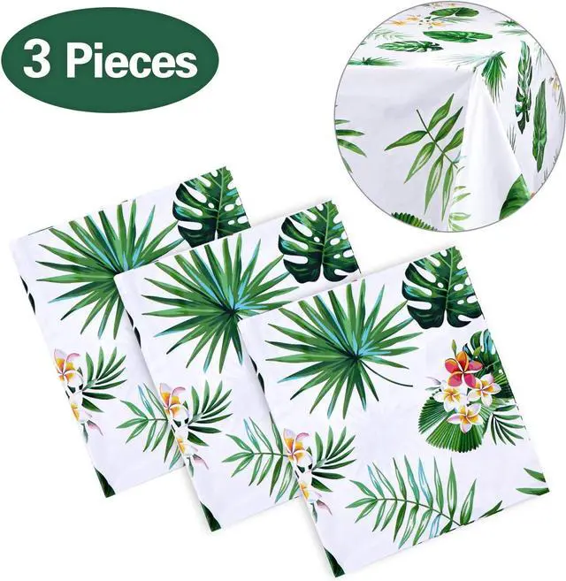 Alt view image 2 of 7 - 3 Pack Hawaiian Luau Tablecloths for Party Decoration, 86 × 51inch
