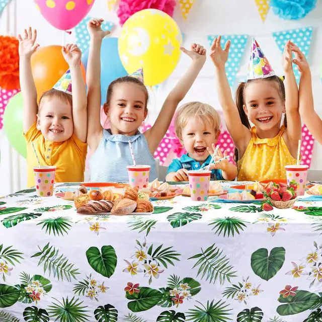 Alt view image 5 of 7 - 3 Pack Hawaiian Luau Tablecloths for Party Decoration, 86 × 51inch