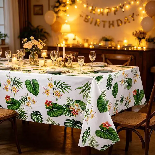Alt view image 7 of 7 - 3 Pack Hawaiian Luau Tablecloths for Party Decoration, 86 × 51inch