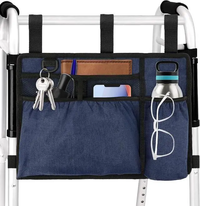 Main image of Walker Bag Basket with Cup Holder for Folding Walker Accessories