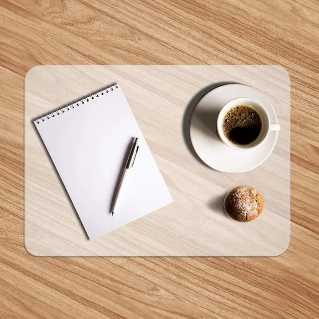 Alt view image 6 of 7 - 6 Pcs Clear Plastic Placemats for Dining Table Heat-Resistant Place Mats 15.7 x 11.8 Inch Washable and Wipeable Table Protector for Kitchen, Dining, Crafting and Shelf Liner