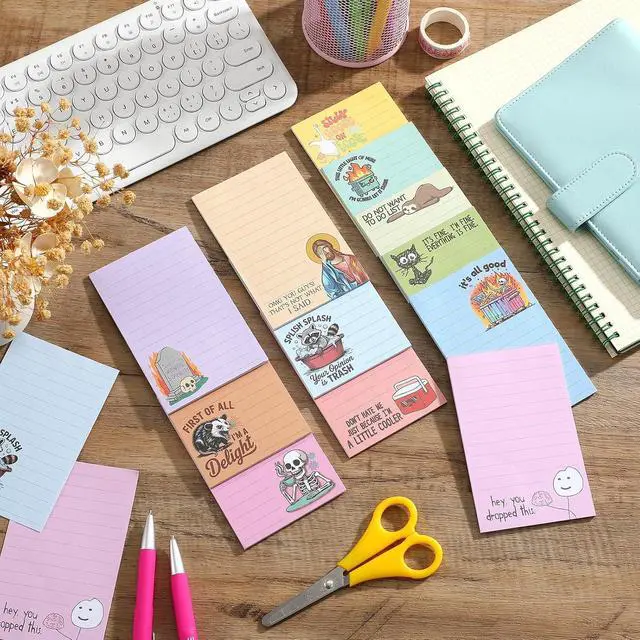 Alt view image 7 of 7 - 12 Pack Funny Notepads, 5 x 3'', Funny, Candy Color
