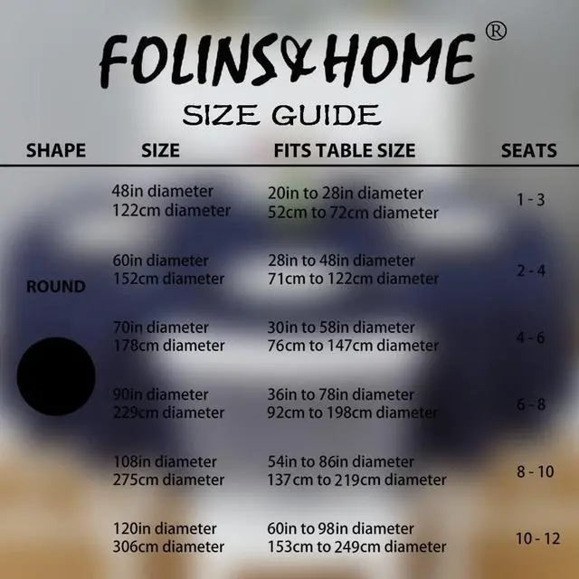 Alt view image 6 of 7 - Navy Blue 48 Inch Round Tablecloth, Waterproof Table Cloth