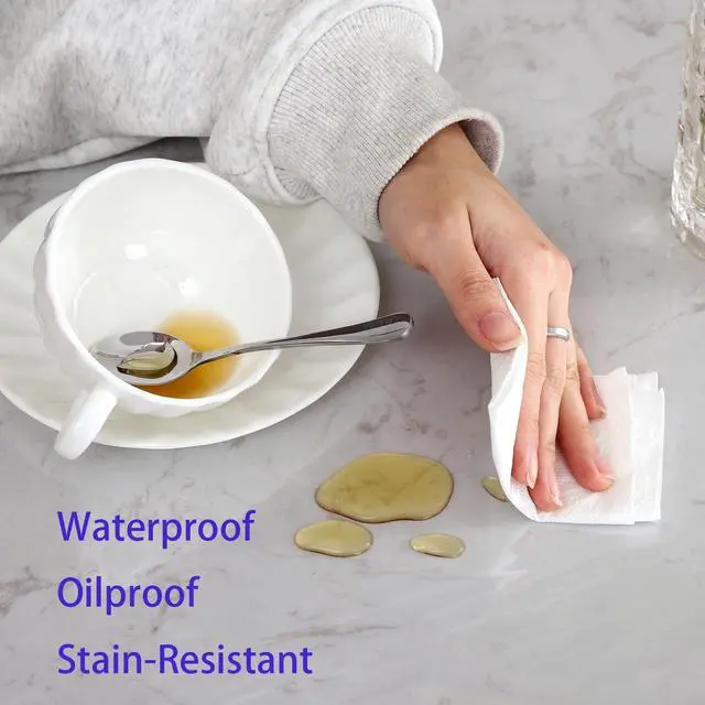 Alt view image 4 of 5 - Clear Vinyl Tablecloth Protector Waterproof/Oil-Proof Plastic Square Transparent Sheet Table Cover 54X54 Inch