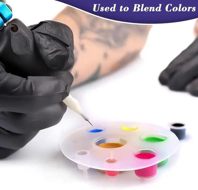 Alt view image 5 of 7 - Plastic Tattoo Ink Caps - 100PCS Small Ink Cups Tattoo Non-Spill