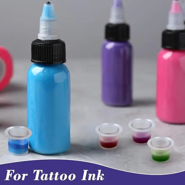 Alt view image 6 of 7 - Plastic Tattoo Ink Caps - 100PCS Small Ink Cups Tattoo Non-Spill