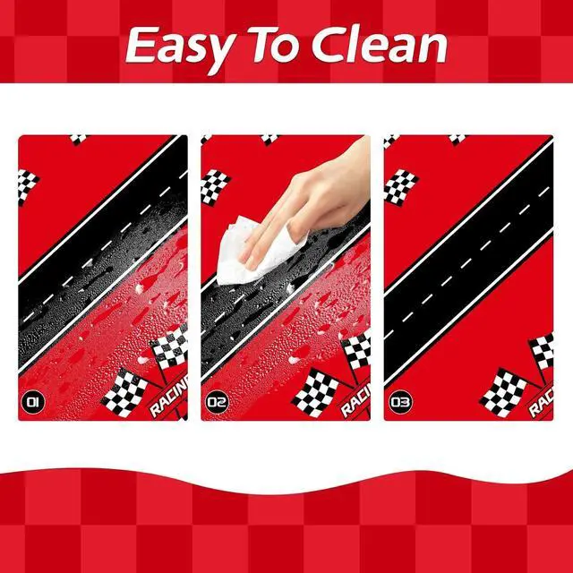 Alt view image 3 of 7 - 3Pcs Racing Car Plastic Tablecloth, Race Birthday Party Decorations, 54'' x 108'' Checkered Table Cloth Decor, Favors Rectangular Tablecloth for Boys Baby Shower Home