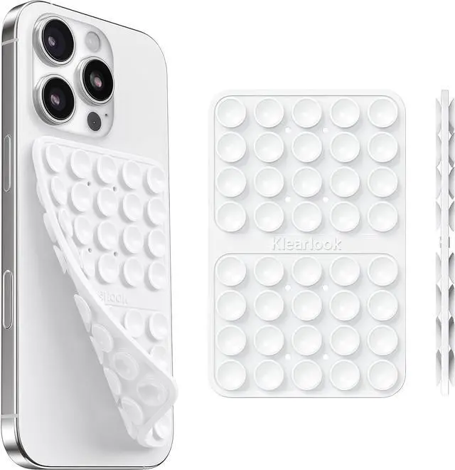 Main image of Klearlook Silicone Double Sided Suction Cup Phone Case Mount, White