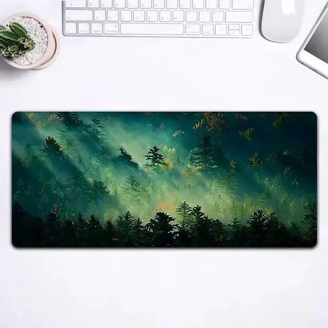 Main image of Gaming Mouse Pad Topographic Map Long Mousepad Large 31.5 X 11.8 Inch Desk Mat with Non-Slip Base Stitched Edge Keyboard Mat for Office Desk Pad (Forest)