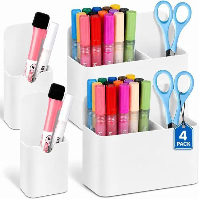 Main image of Magnetic Pen Holder, Magnetic Marker Holder, 4 Pack, White