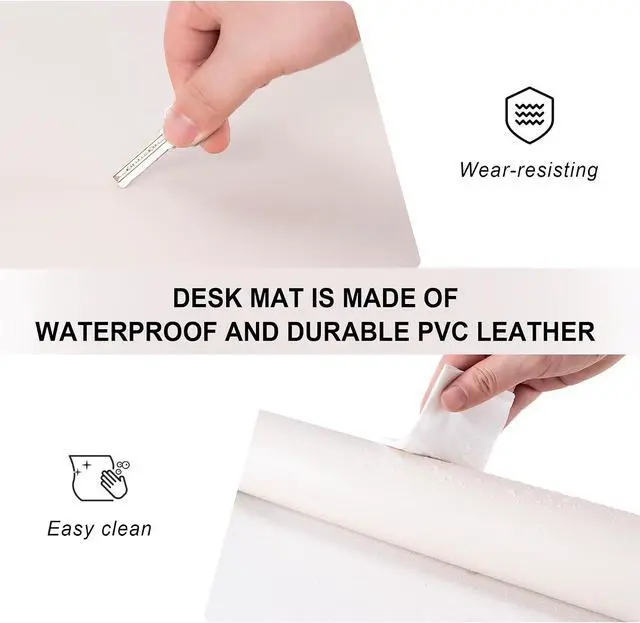 Alt view image 3 of 7 - Leather Desk Pad Protector,Non-Slip Desk Pad(Black, 23.6" x 13.7")