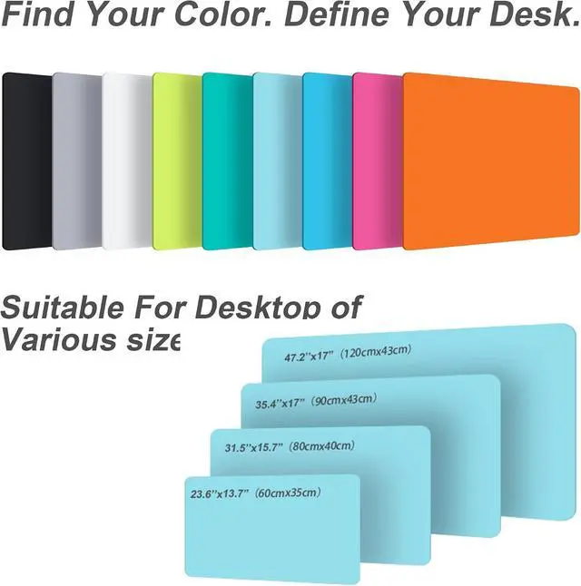Alt view image 4 of 7 - Leather Desk Pad Protector,Non-Slip Desk Pad(Black, 23.6" x 13.7")