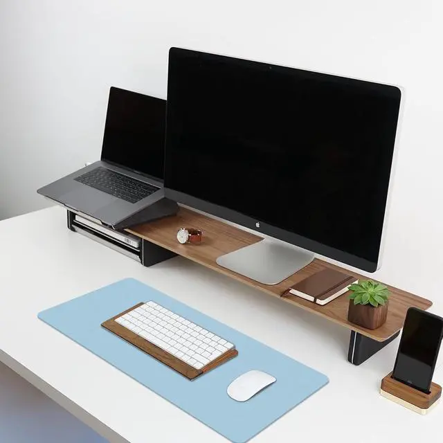 Alt view image 5 of 7 - Leather Desk Pad Protector,Non-Slip Desk Pad(Black, 23.6" x 13.7")