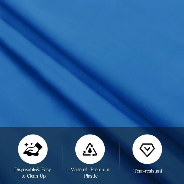 Alt view image 4 of 7 - Royal Blue 6 Pack Plastic Table Cloth 54" x 108", Disposable Tablecloths Rectangle Table Cover, Plastic Tablecloths for Parties