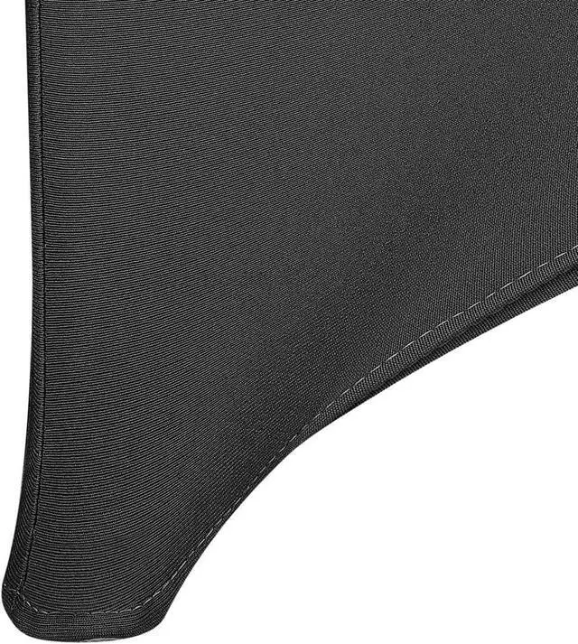 Alt view image 6 of 7 - 4FT Spandex Table Cover Rectangular Stretch Spandex Tablecloth (Black,4FT)