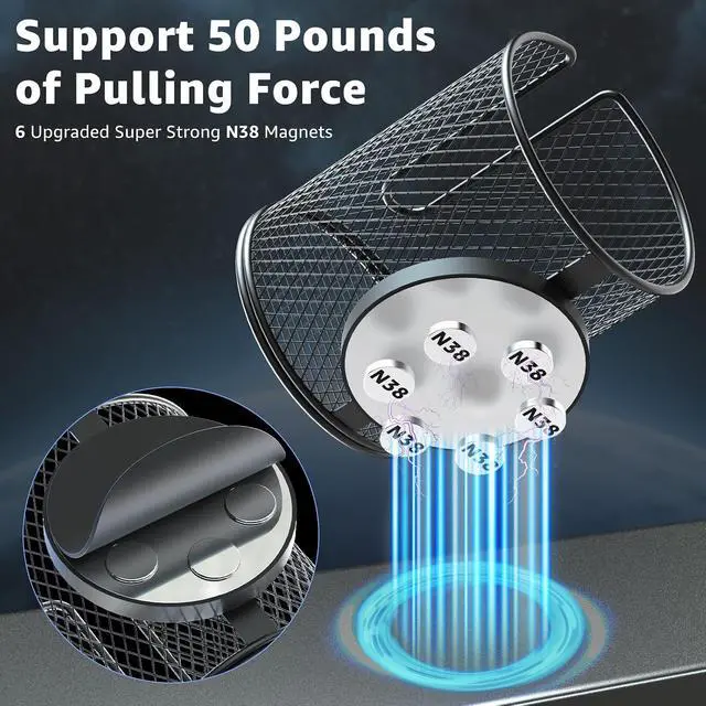 Alt view image 3 of 7 - Magnetic Cup Holder, N38 Super Magnet Cup Holder,3.54"Inner Diameter