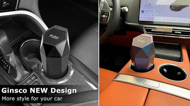 Alt view image 6 of 7 - 2 Pack Car Trash Can with Lid, Cup Holder Garbage Can for Car, Garbage Bin Cars Accessories for Interior, Leakproof Small Trash Bin, Mini Trash Can for Cars, Home, Bedroom, Office (Black)