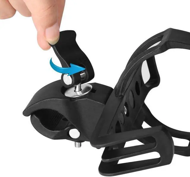 Alt view image 6 of 7 - Bike Water Bottle Holders No Screws, Universal Bike Cup Holder, 360 Degree Rotatable Bike Water Bottle Cage, Water Bottle Holders for Kids Bike Adult Bike, Black