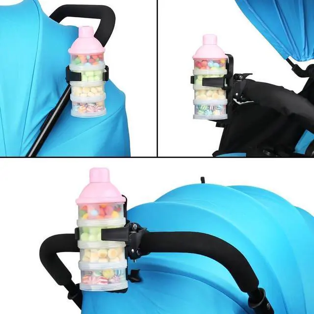 Alt view image 5 of 7 - Bike Water Bottle Holders No Screws, Universal Bike Cup Holder, 360 Degree Rotatable Bike Water Bottle Cage, Water Bottle Holders for Kids Bike Adult Bike, Black