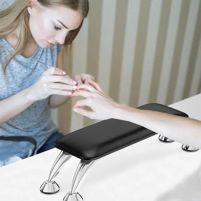 Alt view image 6 of 7 - Nail Art Table Mat, Premium Soft Microfiber Leather Hand Rest Mat, Black