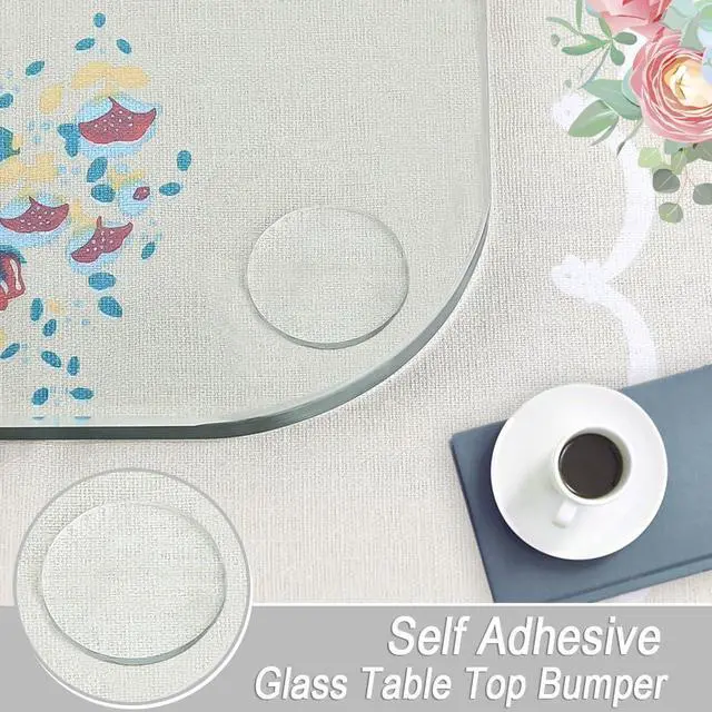 Alt view image 2 of 6 - Extremely Large Size Soft Self Adhesive Glass Table Top Bumper,