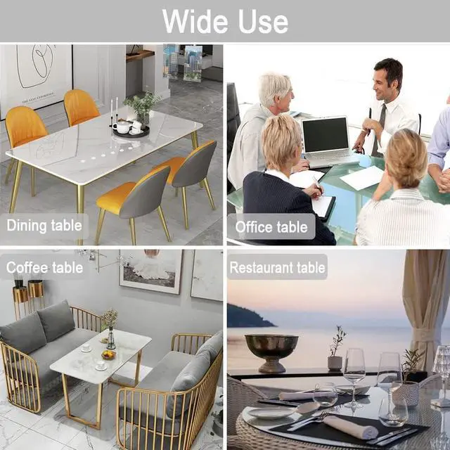 Alt view image 4 of 6 - Extremely Large Size Soft Self Adhesive Glass Table Top Bumper,