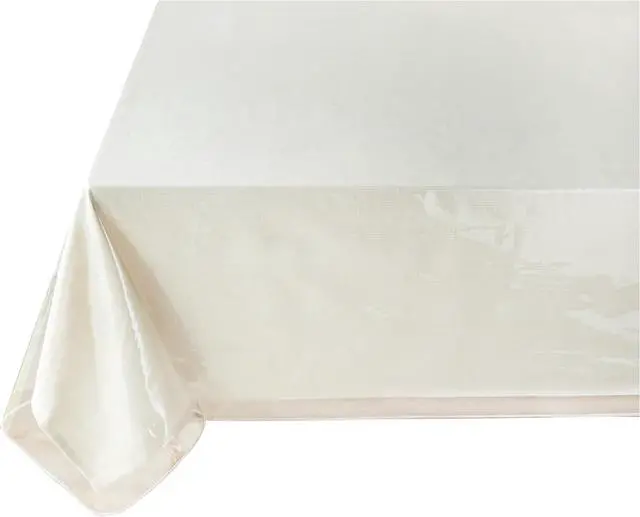 Main image of Heavy Duty Crystal Clear Plastic 100% Waterproof Tablecloth Protector, Vinyl PVC Square Table Cloth, Oil Spill Proof Wipe Clean Table Cover for Dining Tables (54" x 54" Square)