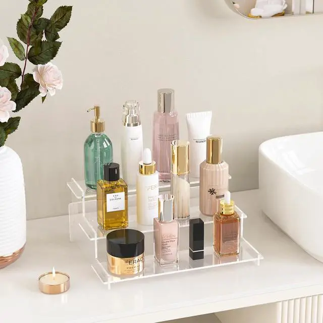 Alt view image 5 of 7 - Acrylic Risers Display Stand, 3 Tier Cupcake Holder, Perfume Organizer
