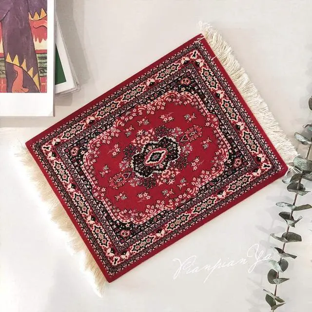 Alt view image 2 of 6 - Paitianle Mouse Pads for Wireless Mouse,Oriental Carpet Mouse Mat Computer Mousepad for Table Decor (STYLE1 red)
