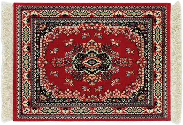 Alt view image 4 of 6 - Paitianle Mouse Pads for Wireless Mouse,Oriental Carpet Mouse Mat Computer Mousepad for Table Decor (STYLE1 red)