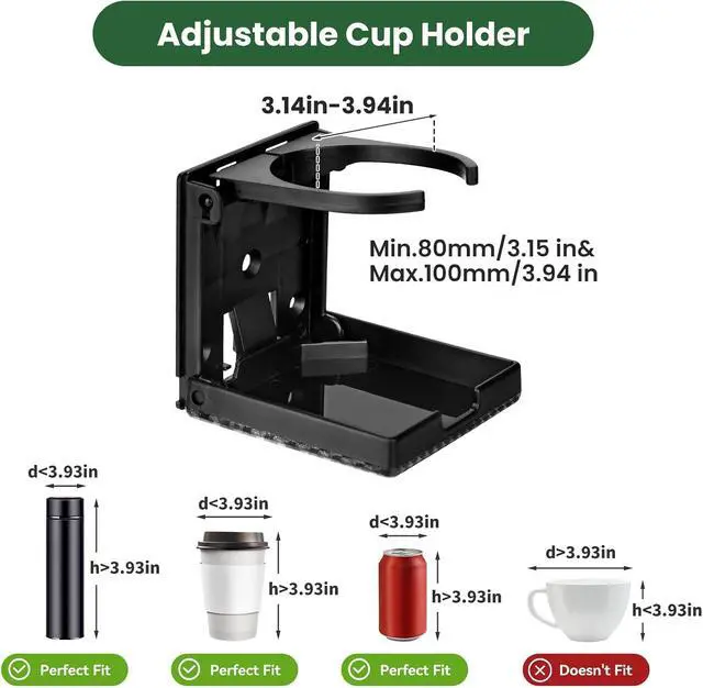 Alt view image 2 of 7 - 2pcs Wall Cup Holder, Boat Cup Holder, Diamond Embossed Texture