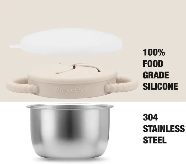Alt view image 7 of 7 - 2 Pack Stainless Steel Toddler Snack Cups with Lids, 9 oz