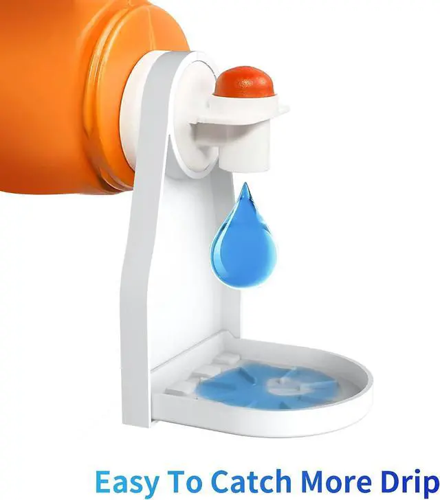 Alt view image 4 of 7 - 2 Pack) Laundry Detergent Cup Holder Drip Catcher Organizer Clip Tight on Laundry Bottle Spouts, No More Leaks or Mess with Detergent and Fabric Softener in Laundry Room