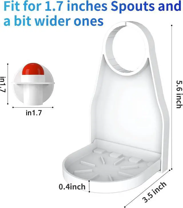 Alt view image 6 of 7 - 2 Pack) Laundry Detergent Cup Holder Drip Catcher Organizer Clip Tight on Laundry Bottle Spouts, No More Leaks or Mess with Detergent and Fabric Softener in Laundry Room