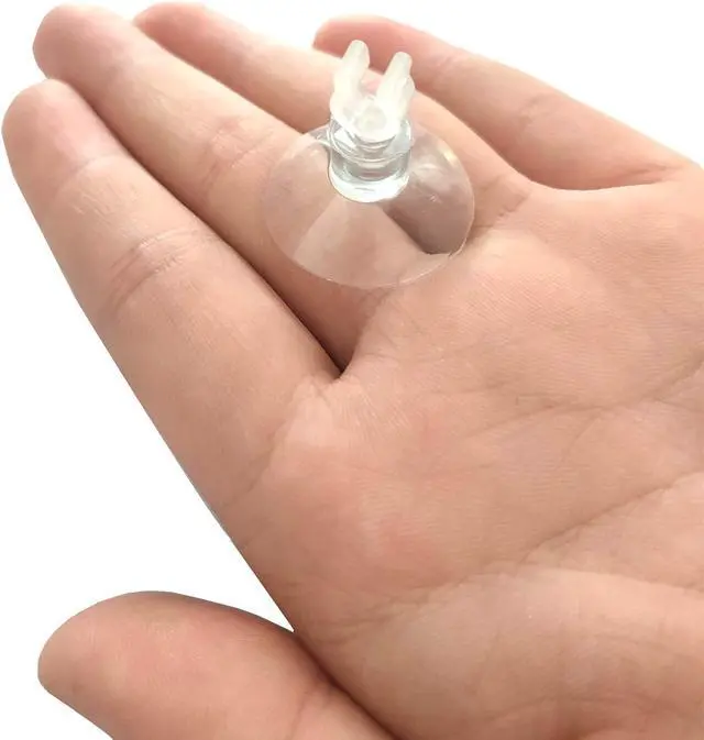 Alt view image 3 of 6 - Aquarium Suction Cups, for Fish Tank Airline Tubing, with Clips 3/16" air Hose Holder, 24pcs (Clear)
