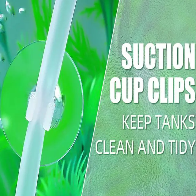 Alt view image 5 of 6 - Aquarium Suction Cups, for Fish Tank Airline Tubing, with Clips 3/16" air Hose Holder, 24pcs (Clear)