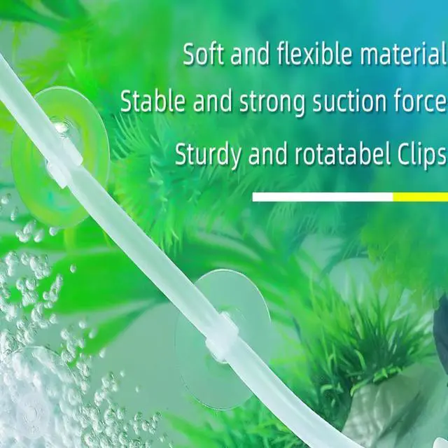 Alt view image 6 of 6 - Aquarium Suction Cups, for Fish Tank Airline Tubing, with Clips 3/16" air Hose Holder, 24pcs (Clear)