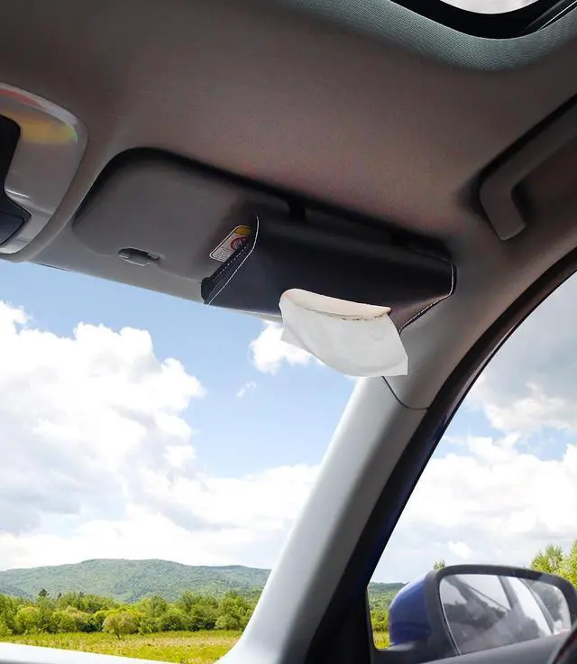 Alt view image 5 of 7 - Car Tissue Refills 300 Sheets Facial Tissues Refills for Car Visor Tissue Holder, Travel Tissue Tubes Box Container Perfect Fit for Car Cup Holder