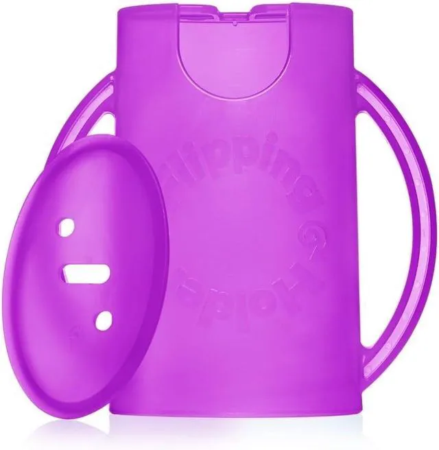 Main image of Squeeze Proof Food Pouch Holder for Toddlers, Babies, Kids, Mess Free No Squeeze Juice Box Drink and Applesauce Snack Holder with Easy Grip Handles and Lid