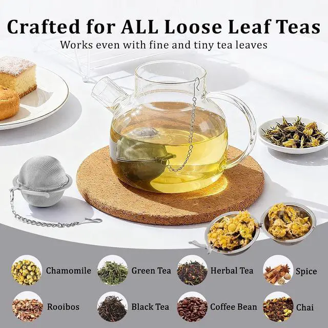 Alt view image 5 of 7 - 304 Stainless Steel Tea Ball Tea Holder Tea Infuser (Small x 2)