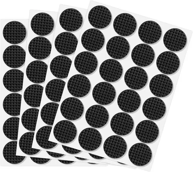 Main image of 96 Pcs Non Slip Furniture Pads 3/4 in Round Black Plastic Rubber Furniture Pads Self Adhesive Rubber Anti Skid Pad Anti Slip Table Legs Chair Feet Furnitures Pad for Hardwood Tiles Floors