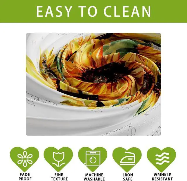 Alt view image 5 of 5 - Summer Sunflower Bees Rectangle Tablecloth Decorations 60x84 Inch