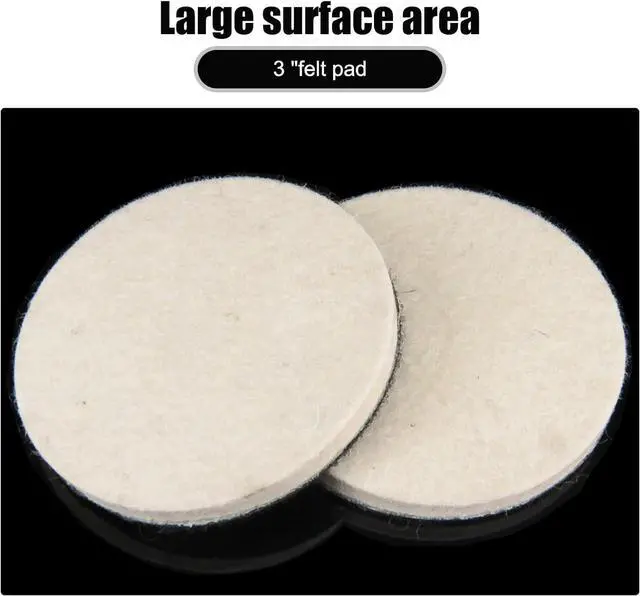 Alt view image 5 of 7 - 5 PCS Car Felt Polishing Pad, 3" x 0.2" High Density Glass Polishing Tool for Repair Scratches Spot, Multi-Function Maintenance Accessory for Windshield Table, Universal for Cars Home (White)