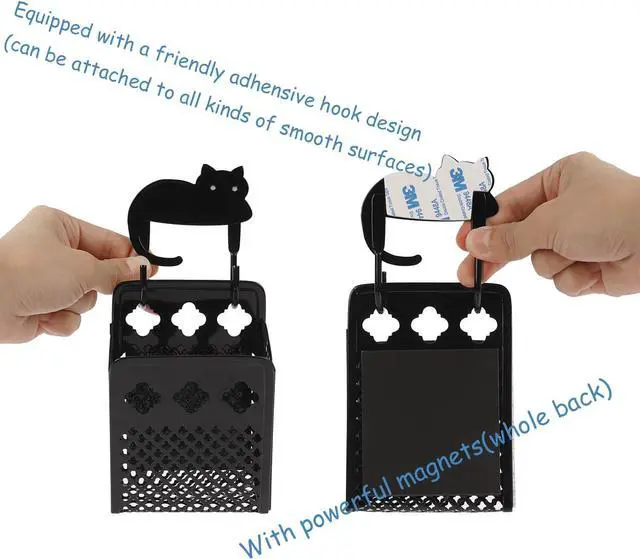 Alt view image 4 of 6 - 2 Pack Magnetic Pen Holder, Strong Magnet Dry Erase Marker Holder