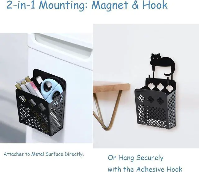 Alt view image 6 of 6 - 2 Pack Magnetic Pen Holder, Strong Magnet Dry Erase Marker Holder