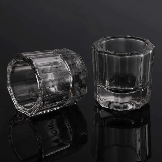Alt view image 7 of 7 - 4 Pieces Acrylic Dappen Dish Nail Dapping Dish Nail Powder and Liquid Holder Glass Bowl Crystal Cup Nail Supplies