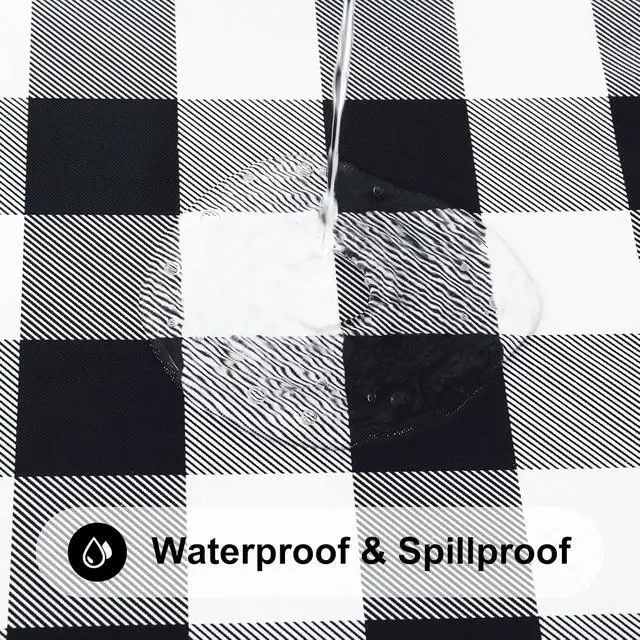 Alt view image 4 of 7 - 6 Foot Picnic Table Cloth, Flannel Backed Fitted Vinyl tablecloths